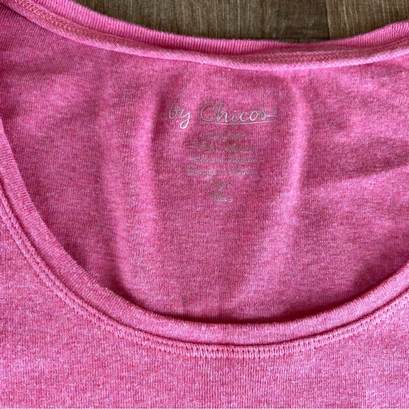 Chico's Womens Scoop Neck 100% Cotton Pink Tank Top Size 3, XL Casual - Picture 3 of 5
